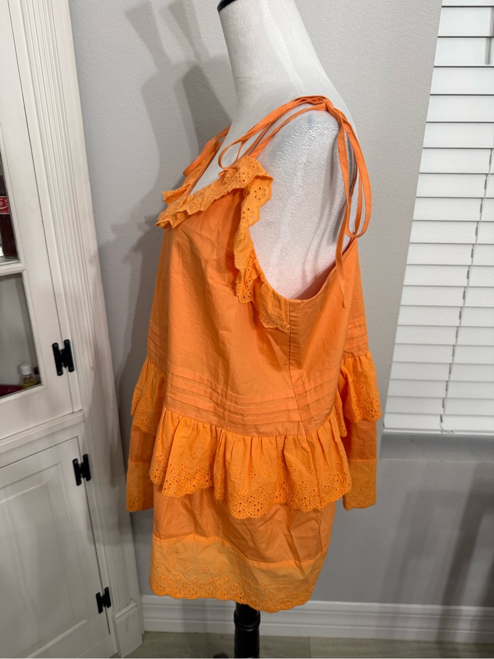 Anthropologie Mare Mare- Bright Orange Adjustable Spaghetti Strap Cami - Picture 6 of 8